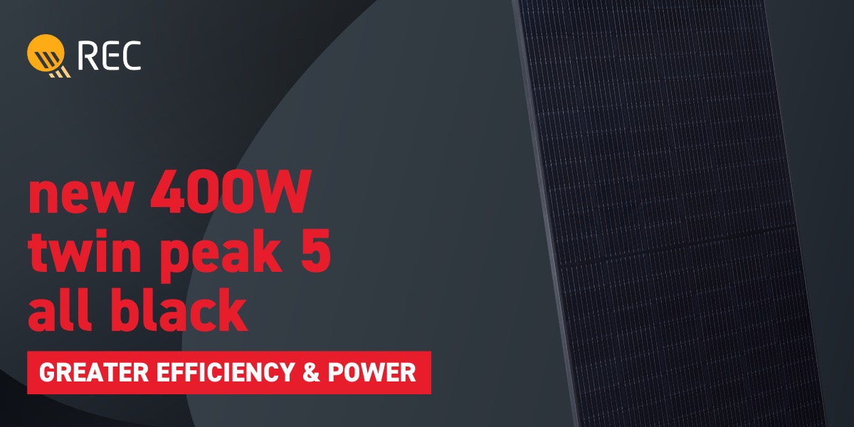New TwinPeak 5 All-Black REC Solar Panels