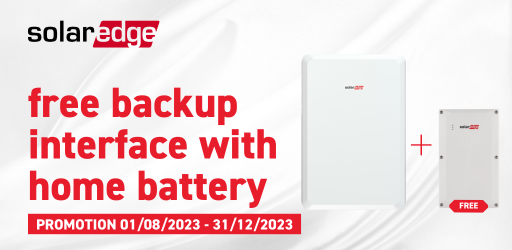 solaredge promotion free backup interface with home battery